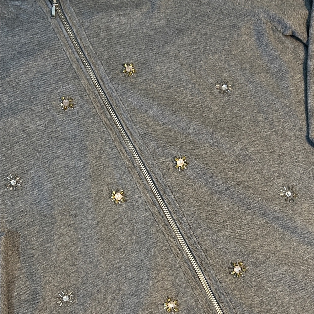 Zenergy Embellished Hoodie by Chico's size 2 - Picture 4 of 5